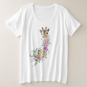 フローラキリンTシャツ プラスサイズTシャツ