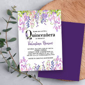 フローラキンセアニェラエレガントパープルフステリア 招待状
