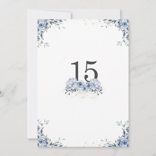 フローラキンセアニェラダスティブルー15誕生日 招待状 (裏面)