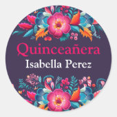 フローラキンセアニェラパープルメキシコフェスタ ラウンドシール (正面)