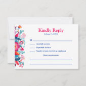 フローラキンセアニェラフィエスタメキシカーナRSVPカード サンキューカード (裏面)