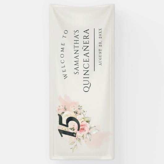 フローラキンセアニェラボタニカル15誕生日 横断幕 (縦)