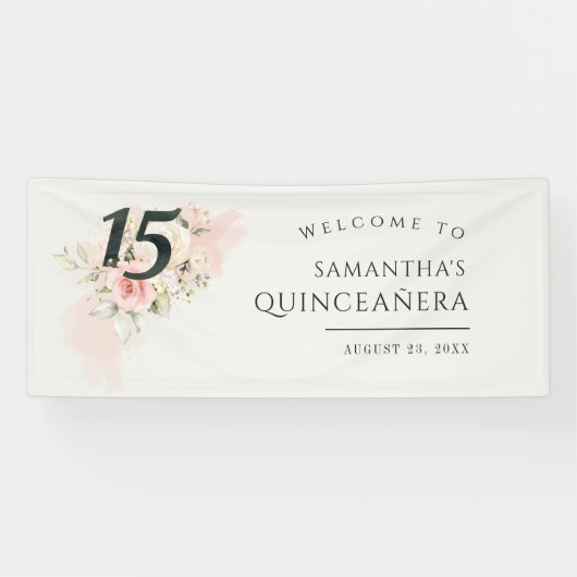 フローラキンセアニェラボタニカル15誕生日 横断幕 (横)