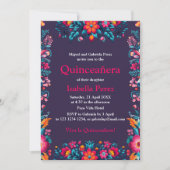 フローラキンセアニェラメキシカンフィエスタ誕生日 招待状 (正面)