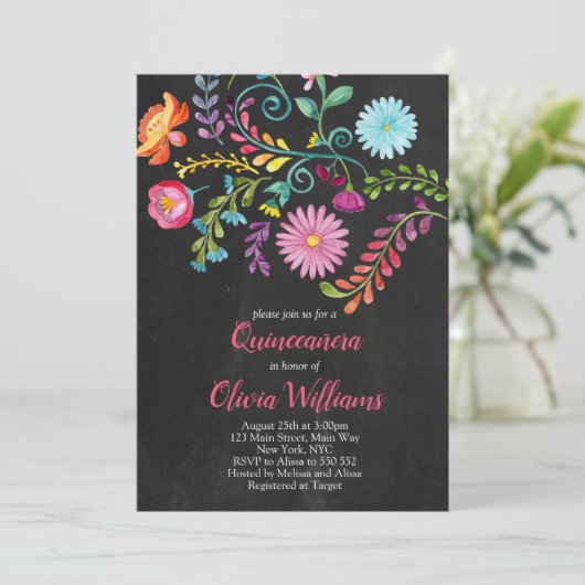 フローラキンセアニェラ誕生日フィエスタメキシコ 招待状 (スタンド正面)