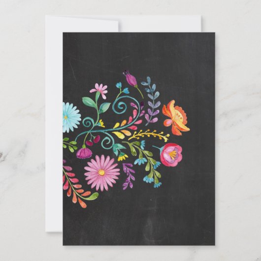 フローラキンセアニェラ誕生日フィエスタメキシコ 招待状 (裏面)