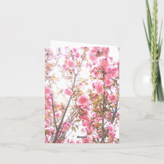 フローラキンセアニェラ15分誕生日ピンクさくらんぼ 招待状 (裏面)