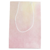 フローラキンセアニェラ15誕生日ピンクグリーン ミディアムペーパーバッグ (裏面)