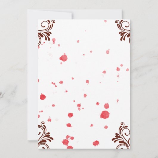 フローラキンセアニェラ15th誕生日フォースペインのガール 招待状 (裏面)