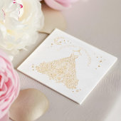 フローラキンセアニラガウングラムシチュアルムーンスターズ 箔ナプキン