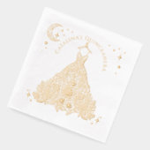 フローラキンセアニラガウングラムシチュアルムーンスターズ 箔ナプキン (左)