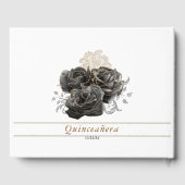 フローラキンセアニラゲストブックブラック&金ゴールド ゲストブック (裏面)