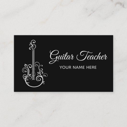 フローラギターミュージカル楽器先生Elegan 名刺 (正面)