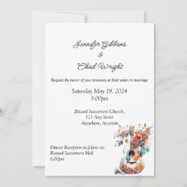 フローラギター結婚式招待状、5x7インチ招待状 招待状