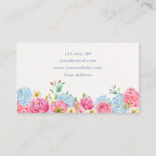 フローラクジャク 名刺 (裏面)