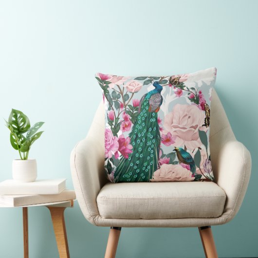 フローラクジャックカントリー水彩枕 クッション (椅子)