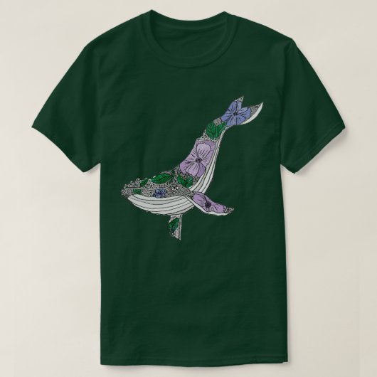 フローラクジラ4 Tシャツ (デザイン正面)