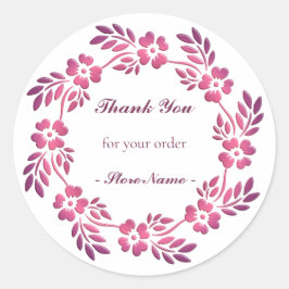 フローラクラウンエスニッククラシックマンダララウンドステッカー ラウンドシール