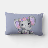 フローラクラウンエレファントプリント枕 ランバークッション (裏面)