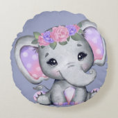 フローラクラウンエレファントラウンドピロー ラウンドクッション (正面)