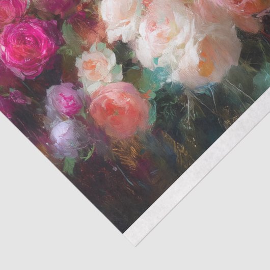 フローラクラウンタイガーオレンジのヴィンテージソファのデコページ 薄葉紙 (詳細)