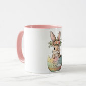 フローラクラウンバニーインパステルエッグハッピーイースター マグカップ (正面左)