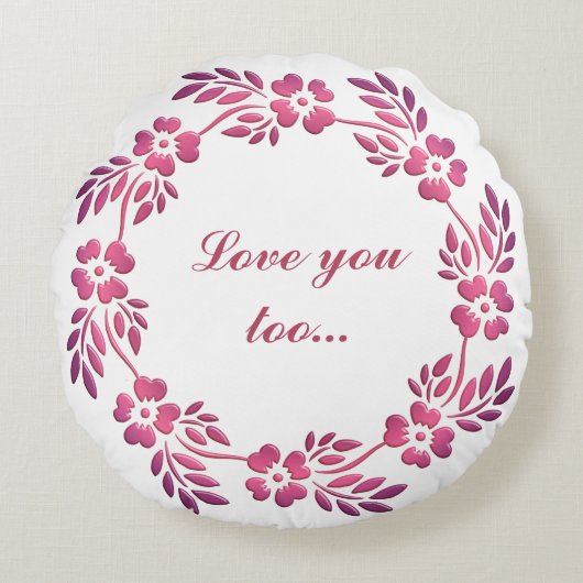 フローラクラウンパープルマンダラ ラウンドクッション (正面)