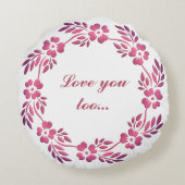 フローラクラウンパープルマンダラ ラウンドクッション (裏面)