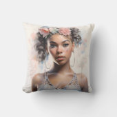 フローラクラウンブラックバレリーナ クッション (正面)