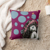 フローラクラウンミューズ – お洒落自然ポートレート クッション (ブランケット)