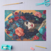 フローラクラウン付きデクページティッシュペーパー 薄葉紙 (クラフト)