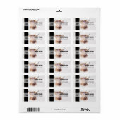 フローラクラウン水色イラストラ付きハイランド牛 ラベル (フルシート)