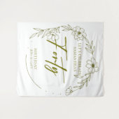 フローラクラウン40th誕生日パーティー背景タペストリー タペストリー (正面(横))