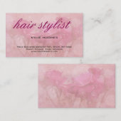 フローラクラシカルピンク書道美容師 名刺 (正面/裏面)
