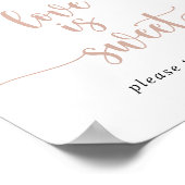 フローラクラシックの愛は甘いサイン ポスター (角)