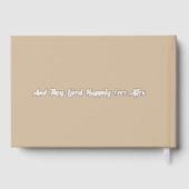 フローラクラシックの温かいトープのスケッチ箔のゲストブック ゲストブック (裏面)