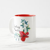 フローラクラシックゴージャスなコーヒーマグ ツートーンマグカップ (正面左)