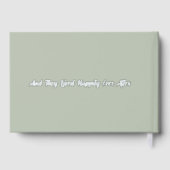 フローラクラシックセージグリーンスケッチフォイルゲストブック ゲストブック (裏面)