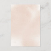フローラクラシックダスティピンクのローズウェディングレセプション エンクロージャーカード (裏面)