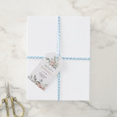 フローラクラシックダスティピンクローズブライダルシャワー ギフトタグ (より糸付き)