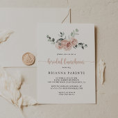 フローラクラシックダスティピンクローズブライダルルンチョン 招待状