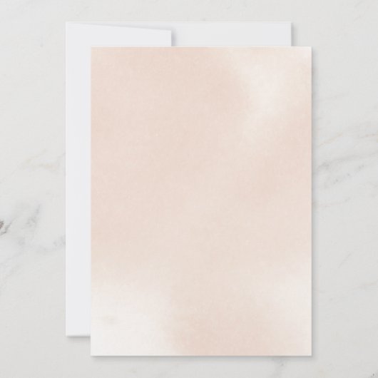 フローラクラシックダスティピンクローズブライダルルンチョン 招待状 (裏面)