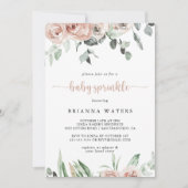 フローラクラシックダスティピンクローズベビー散布機 招待状 (正面)