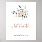 フローラクラシックダスティピンクローズ写真ブース看板 ポスター (正面)