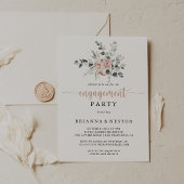 フローラクラシックダスティピンクローズ婚約パーティ 招待状