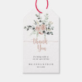 フローラクラシックダスティピンクローズ結婚サンキュー ギフトタグ (正面)