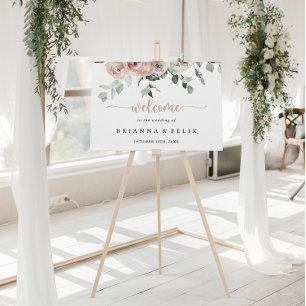 フローラクラシックダスティピンクローズ結婚歓迎 ポスター