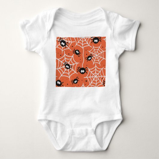 フローラクラシックダマスク:ヴィンテージシームレス ベビーボディスーツ (正面)