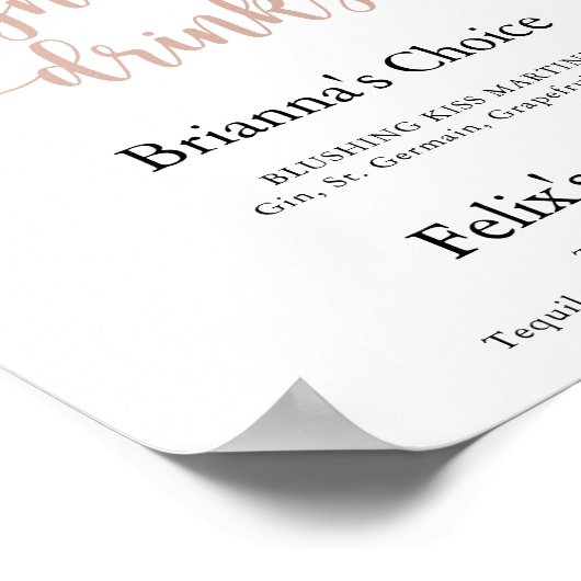 フローラクラシックドリンクほこりっぽいピンクのローズ ポスター (角)