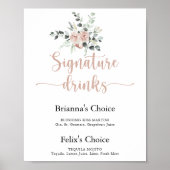 フローラクラシックドリンクほこりっぽいピンクのローズ ポスター (正面)